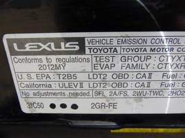 2012 Lexus RX350 Black 3.5L AT 2WD #Z23175